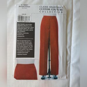 Vogue 7881 Claire Shaeffer Trouser Sewing Pattern FF Sz 6-8-10